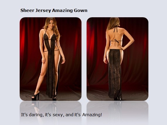 Sheer Burnout Black Jersey Amazing Gown