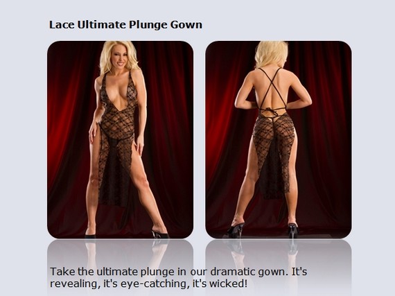 Black Lace Ultimate Plunge Gown