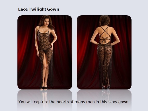 Black Lace Twilight Gown