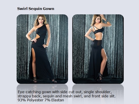 Swirl Sequin Gown