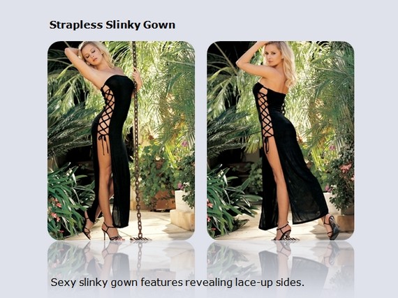 Strapless Slinky Gown